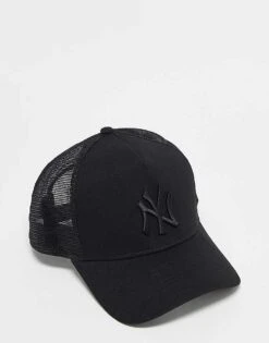New Era NY Yankees 9forty Trucker Cap In Black For Unisex