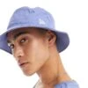 New Era Logo Bucket Hat In Blue For Unisex