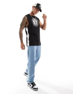New Era Brooklyn Nets Vest In Black For Men