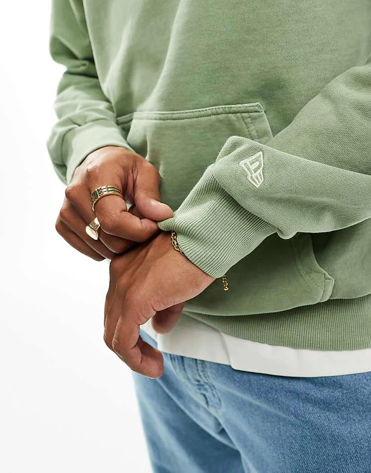 New Era Unisex Washed Hoodie In Green For Unisex - Image 2