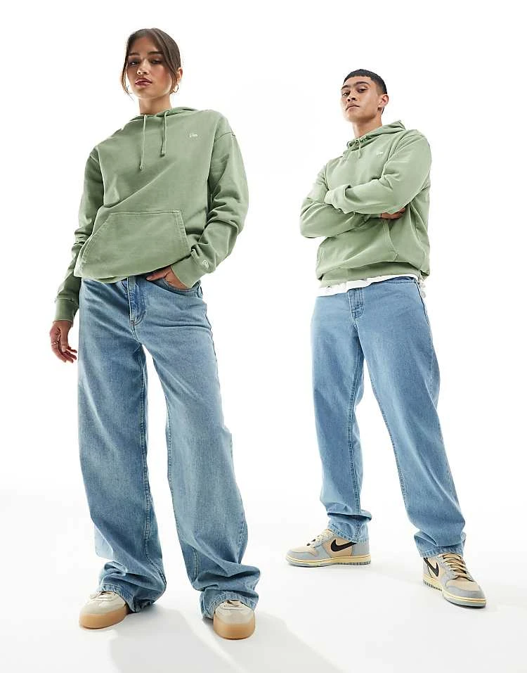 New Era Unisex Washed Hoodie In Green For Unisex - Image 3