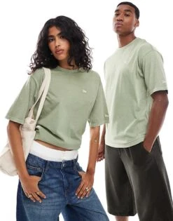 New Era Washed T-shirt In Green For Men