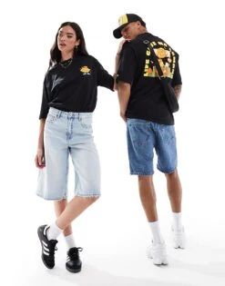 New Era Unisex Lemon Graphic T-shirt In Black For Unisex