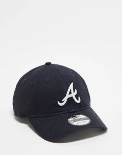 New Era Atlanta Braves 9twenty Cap In Black For Unisex