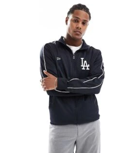 New Era Los Angeles Dodgers Track Jacket In In Navy For Men