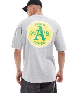 New Era Oakland Athletics World Series T-shirt In Grey For Men