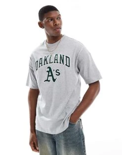 New Era Oakland Athletics T-shirt In Grey For Men