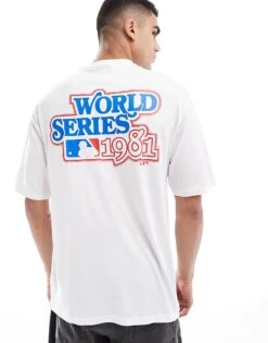 New Era LA Dodgers World Series T-shirt In White For Men