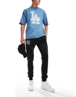New Era NY Yankees Track Pants In Black For Men