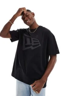 New Era Large Logo T-shirt In Black For Men
