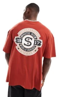 New Era Chicago White Sox Back Print Motif T-shirt In Red For Men