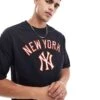 New Era NY Yankees Contrast Logo T-shirt In Navy For Men