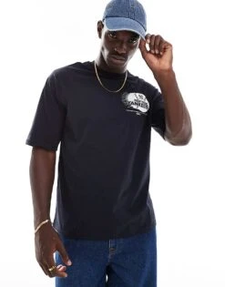 New Era NY Yankees Baseball Graphic Motif T-shirt In Navy For Men