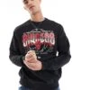 New Era Chicago Bulls Motif Sweatshirt In Black For Men