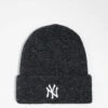 New Era NY Yankees Wide Cuff Beanie In Black For Unisex
