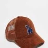 New Era LA Dodgers Cord Trucker In Brown For Unisex