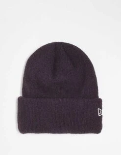 New Era Logo Super Soft Cuff Beanie In Plum For Unisex