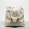 New Era NY Yankees Cord Tote Bag In Cream For Unisex