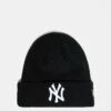 New Era NY Yankees Cuff Beanie In Black For Unisex