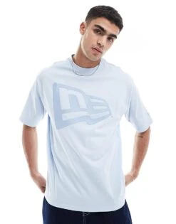 New Era Flag Logo Oversized T-shirt In Blue For Men
