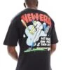 New Era Baseball Graphic Back Print T-shirt In Black For Men