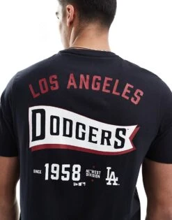 New Era LA Dodgers Graphic Back T-shirt In Black For Men