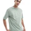 New Era Flag Logo Oversized T-shirt In Green For Men