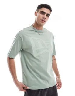 New Era Flag Logo Oversized T-shirt In Green For Men