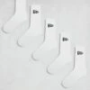 New Era 5 Pack Ankle Socks In White For Unisex
