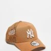 New Era NY Yankees Trucker Cap In Orange For Unisex