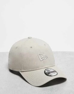 New Era 9forty Micro Flag Detail Cap In Beige For Unisex