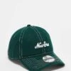 New Era 9twenty Script Logo Unstructured Cap In Green For Unisex