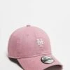 New Era Mini NY Mets 9twenty Unstructured Cap In Pale Pink For Unisex Light Pink