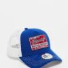 New Era Vintage Patch Trucker Cap In Blue Multi For Unisex