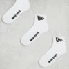 New Era 3 Pack Ankle Socks In White For Unisex