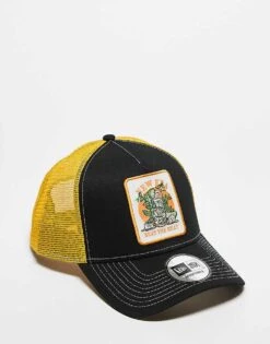 New Era Summer Patch Trucker Cap In Yellow Multi For Unisex