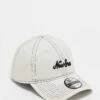 New Era 9forty Script Logo Cap In Beige For Unisex